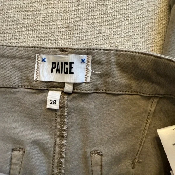 PAIGE Women’s Mayslie Straight Ankle Chino Pants Taupe size 28 - Picture 2 of 9